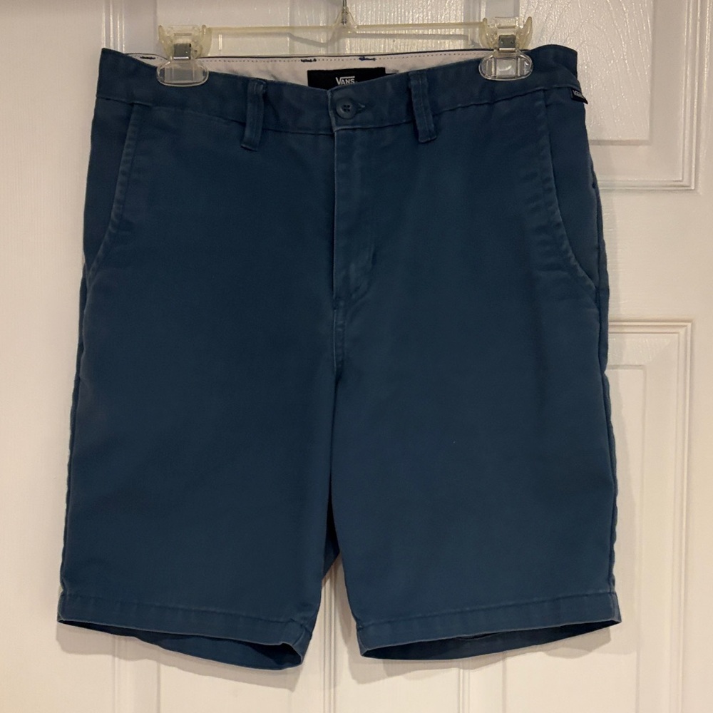 Vans Men's Teal Flat Front Shorts